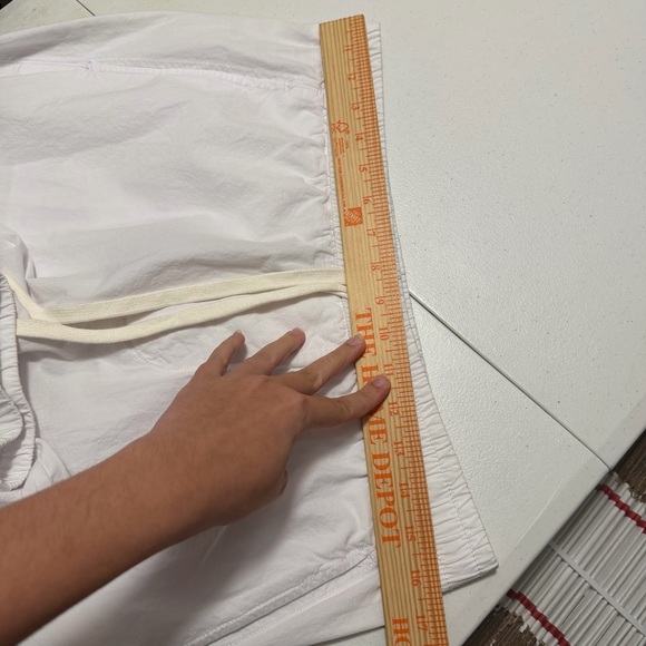 James Perse Crinkled Poplin Pants White Size 3 US Large T2 - Picture 8 of 8